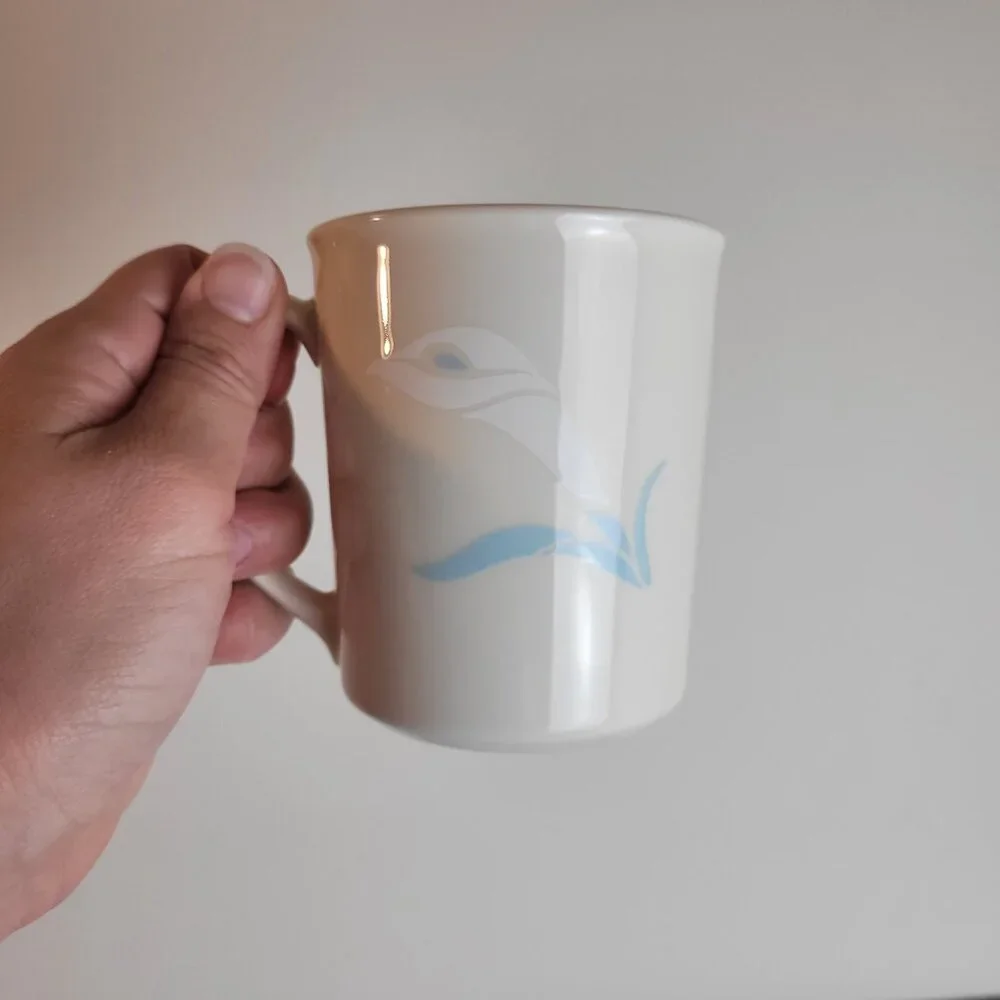 Vintage Corning Romance Mug cream Pattern White calla lily Flower tea Cup USA 38